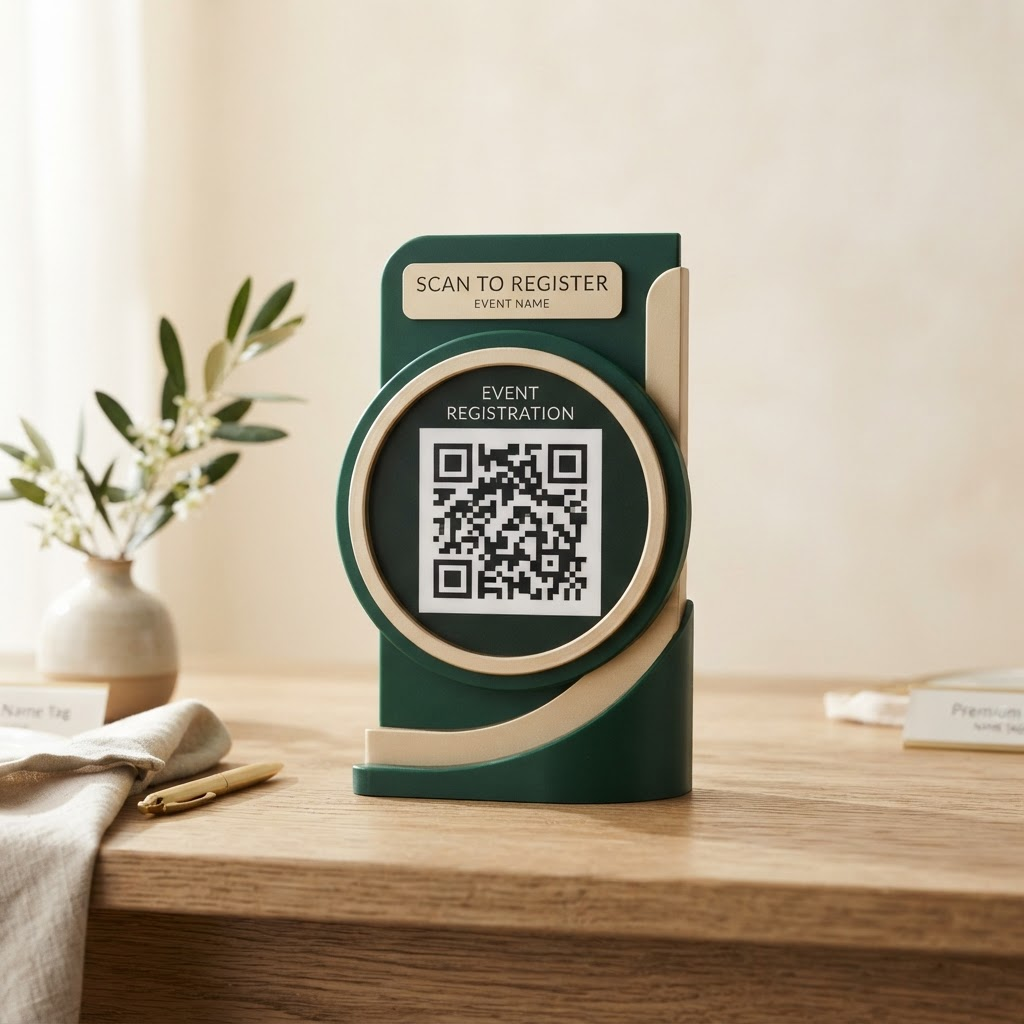 Custom QR code stand