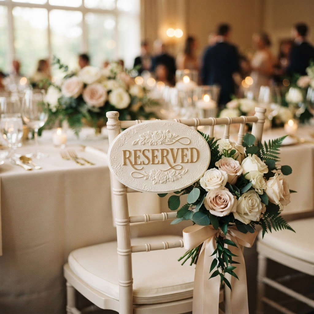 Reserved seating sign